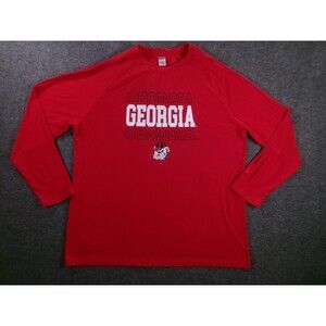 Sideline Apparel Shirt Mens 2XL Georgia Bulldogs Long Sleeve Red Tee Official